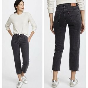 Levi’s Jeans Wedgie Straight Black Button Fly